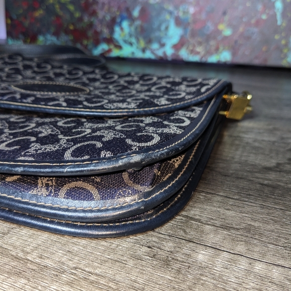 Celine | C Sulky Monogram Navy Canvas Shoulder Crossbody Bag - Picture 8 of 8
